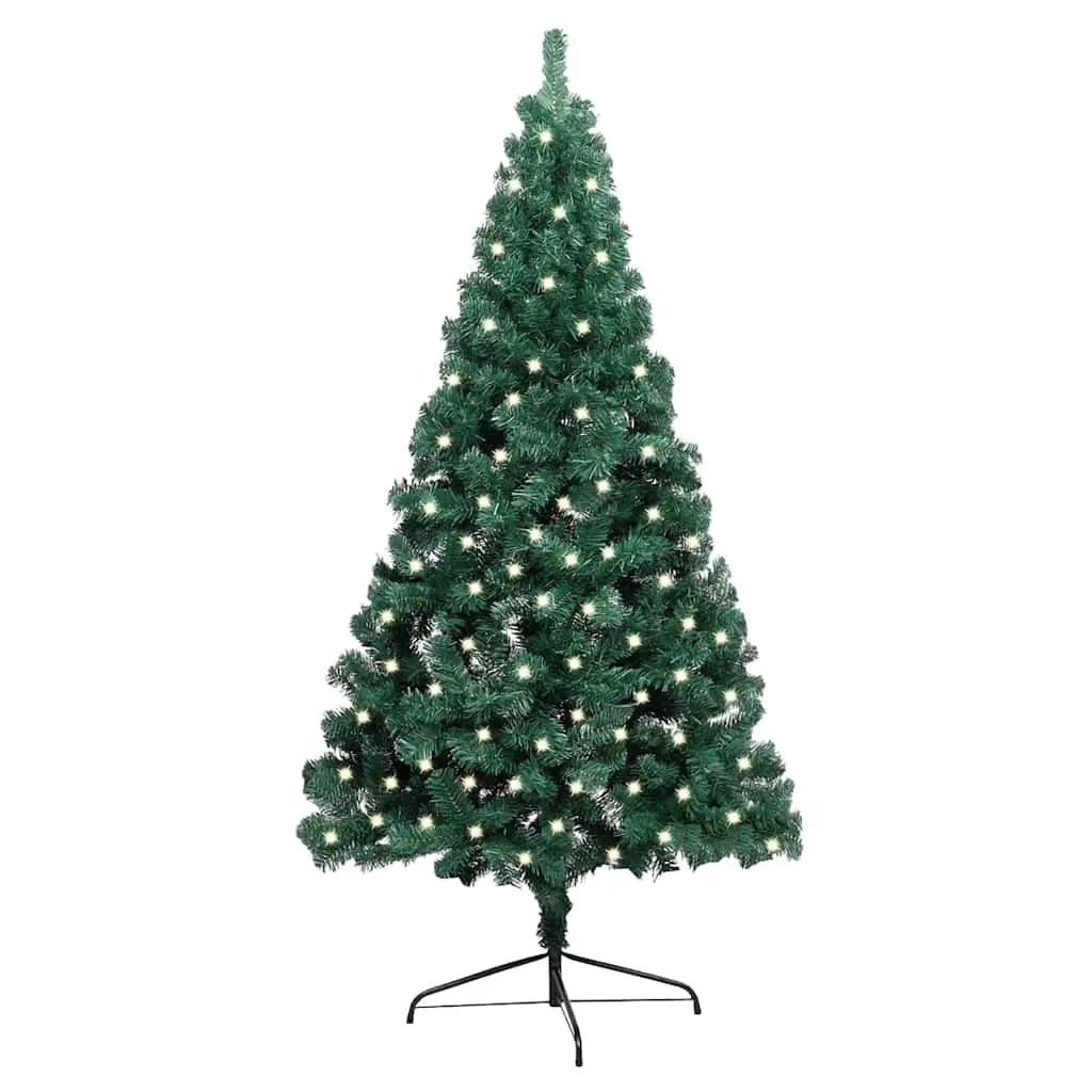 240cm Artificial Half Christmas Tree with LED Lights