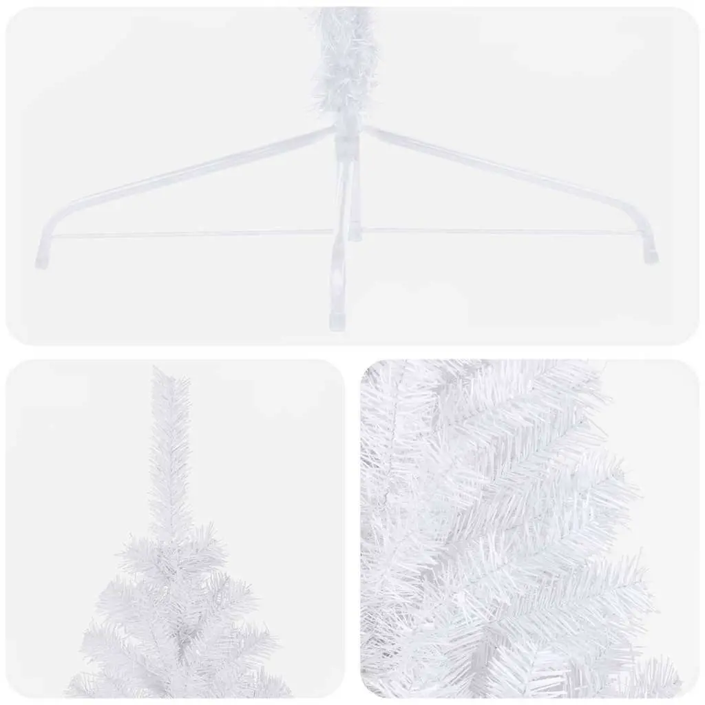 Pre-lit LED Half Christmas Tree 180cm White