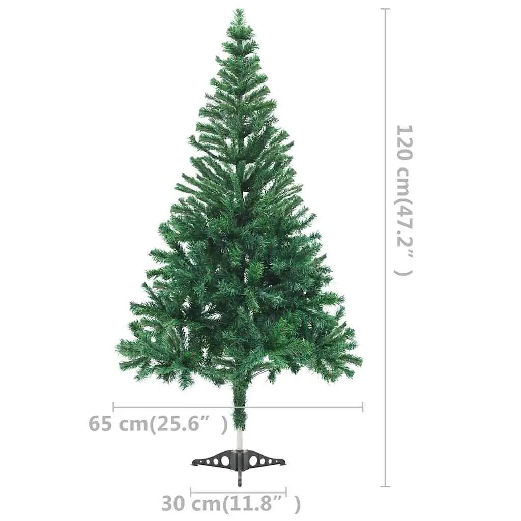 Pre-lit Artificial Christmas Tree Green 120cm Holiday Decoration 230 Branches
