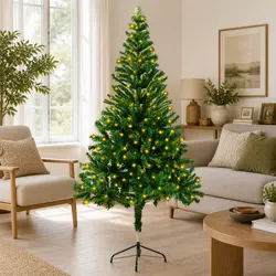 Green Pre-lit Christmas Tree 150 cm with 380 Branches
