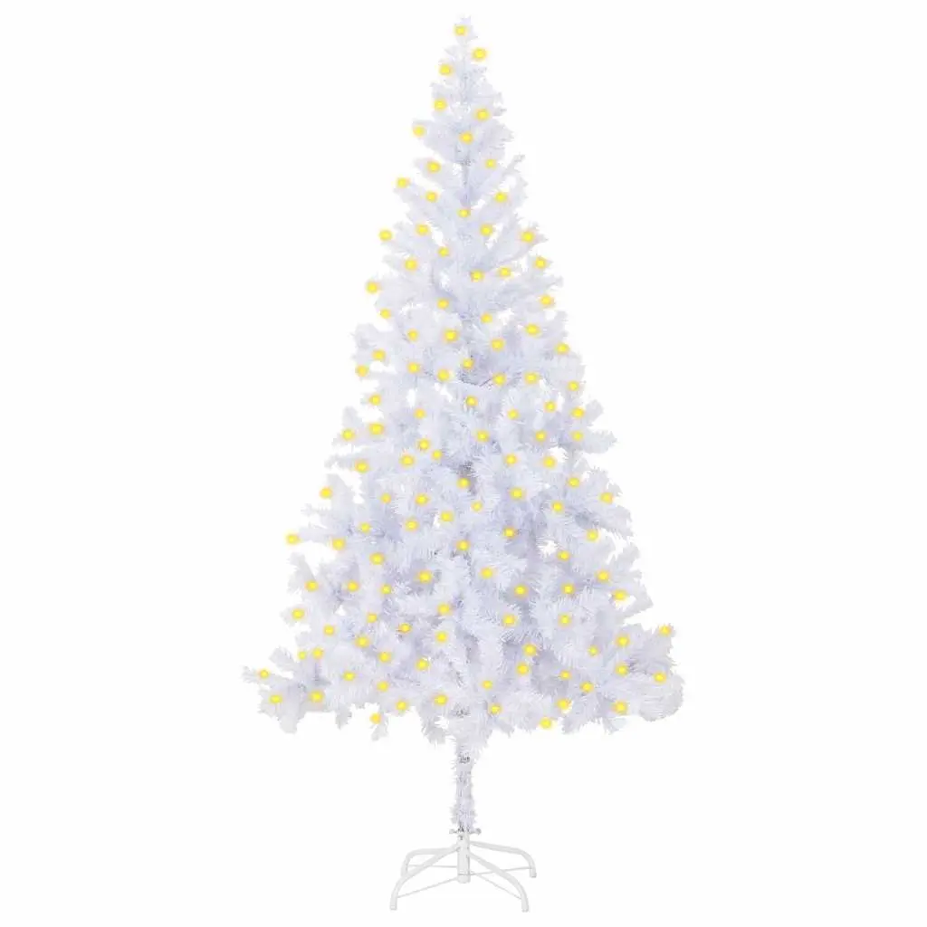 210cm White Pre-lit Christmas Tree with 910 Branch Tips