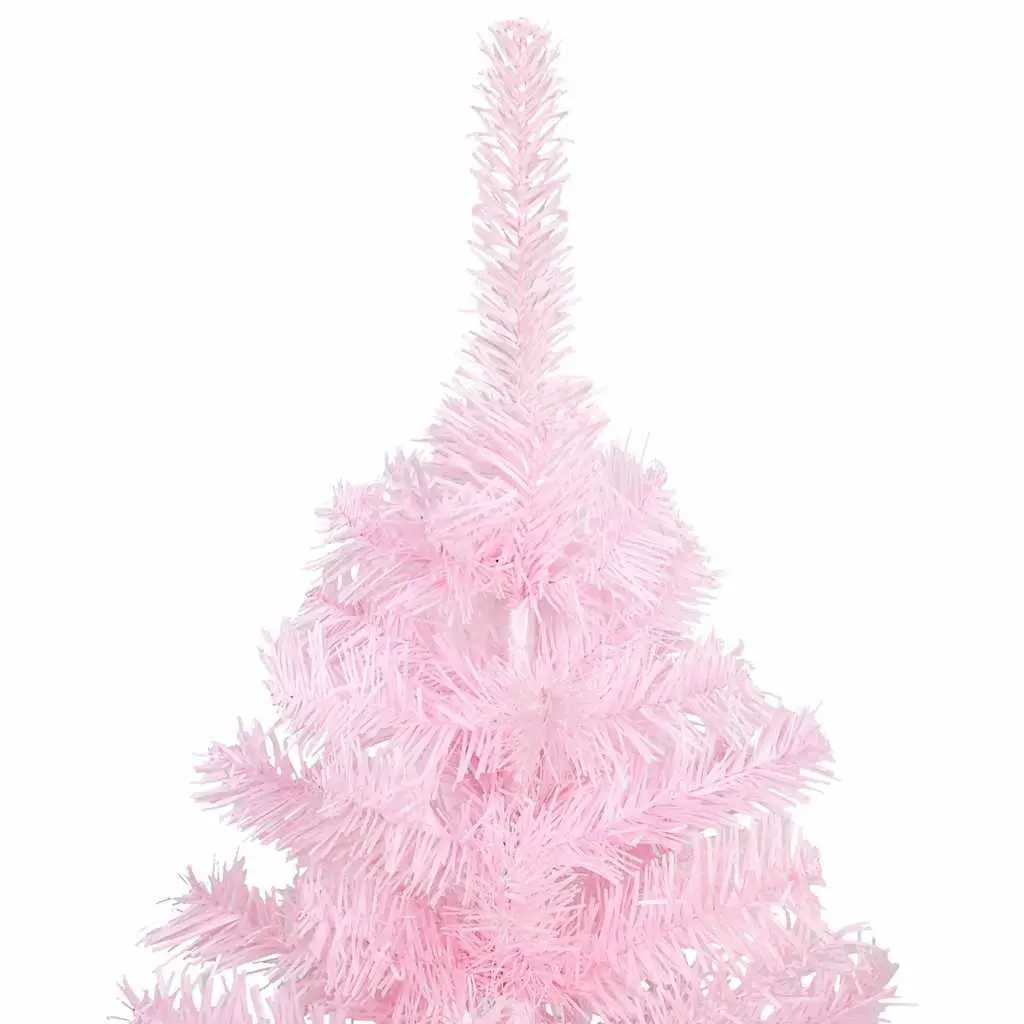 Artificial Christmas Tree PVC 120cm Pink with LED Lights