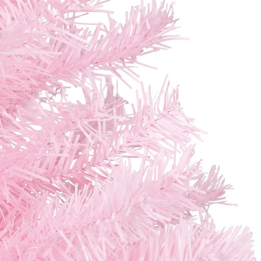 Artificial Christmas Tree PVC 120cm Pink with LED Lights