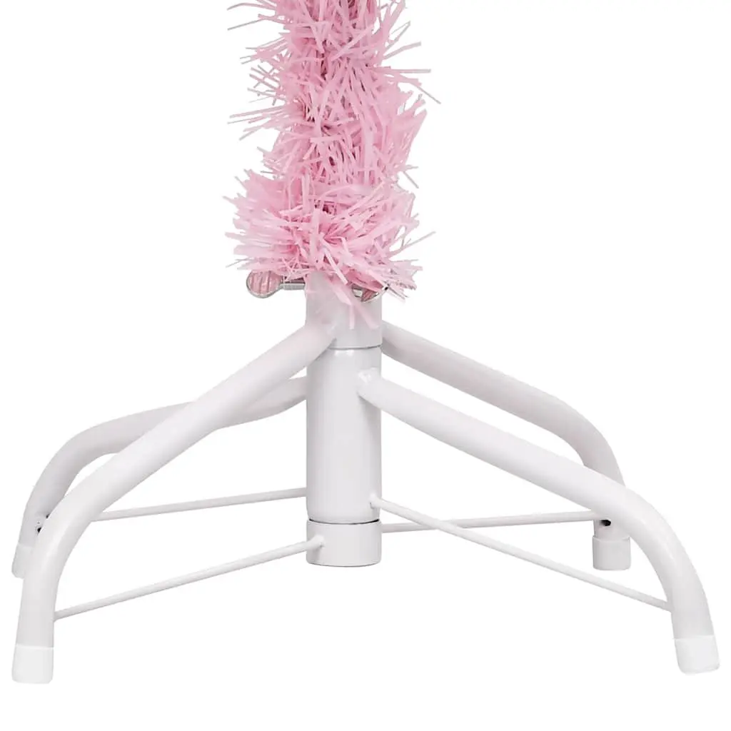 Artificial Christmas Tree PVC 120cm Pink with LED Lights