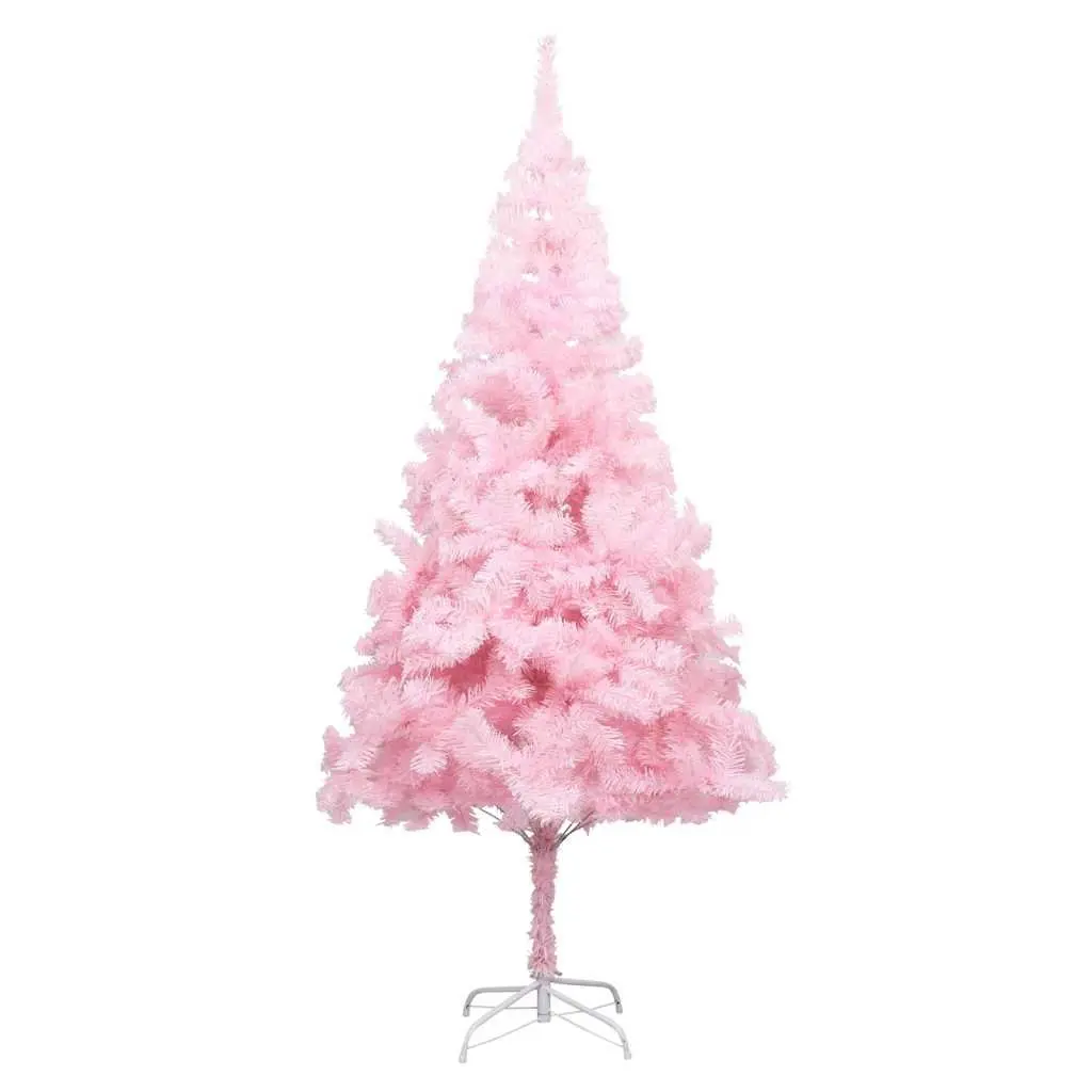 210cm Pink Pre-lit Artificial Christmas Tree for Indoor Use