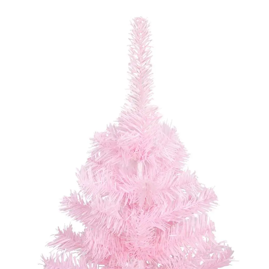 210cm Pink Pre-lit Artificial Christmas Tree for Indoor Use