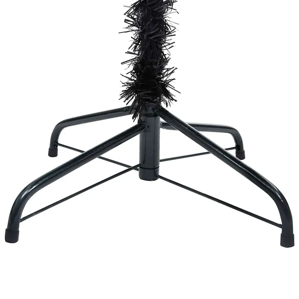 Black Pre-lit Christmas Tree with Sturdy Stand 120cm