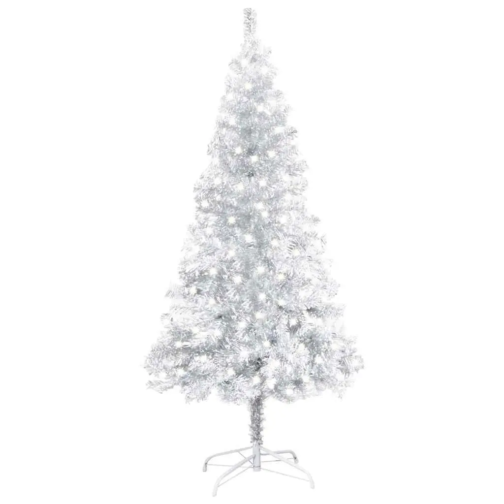 120cm Silver Artificial Christmas Tree with LED Lights
