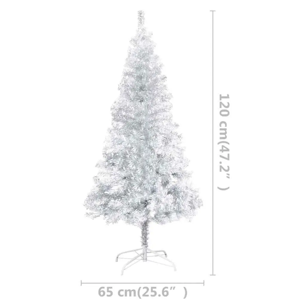 120cm Silver Artificial Christmas Tree with LED Lights