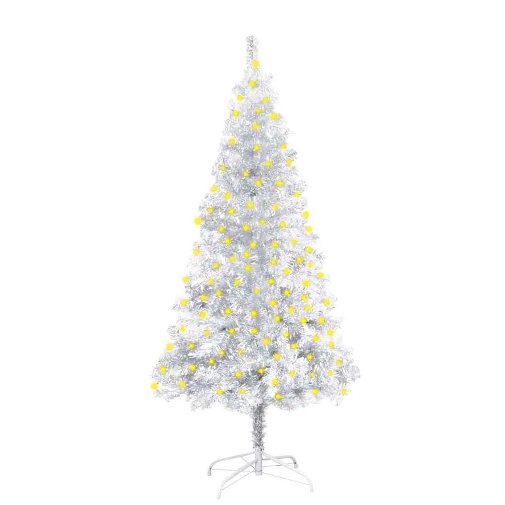 Pre-lit Silver Christmas Tree 150 cm with LED Lights