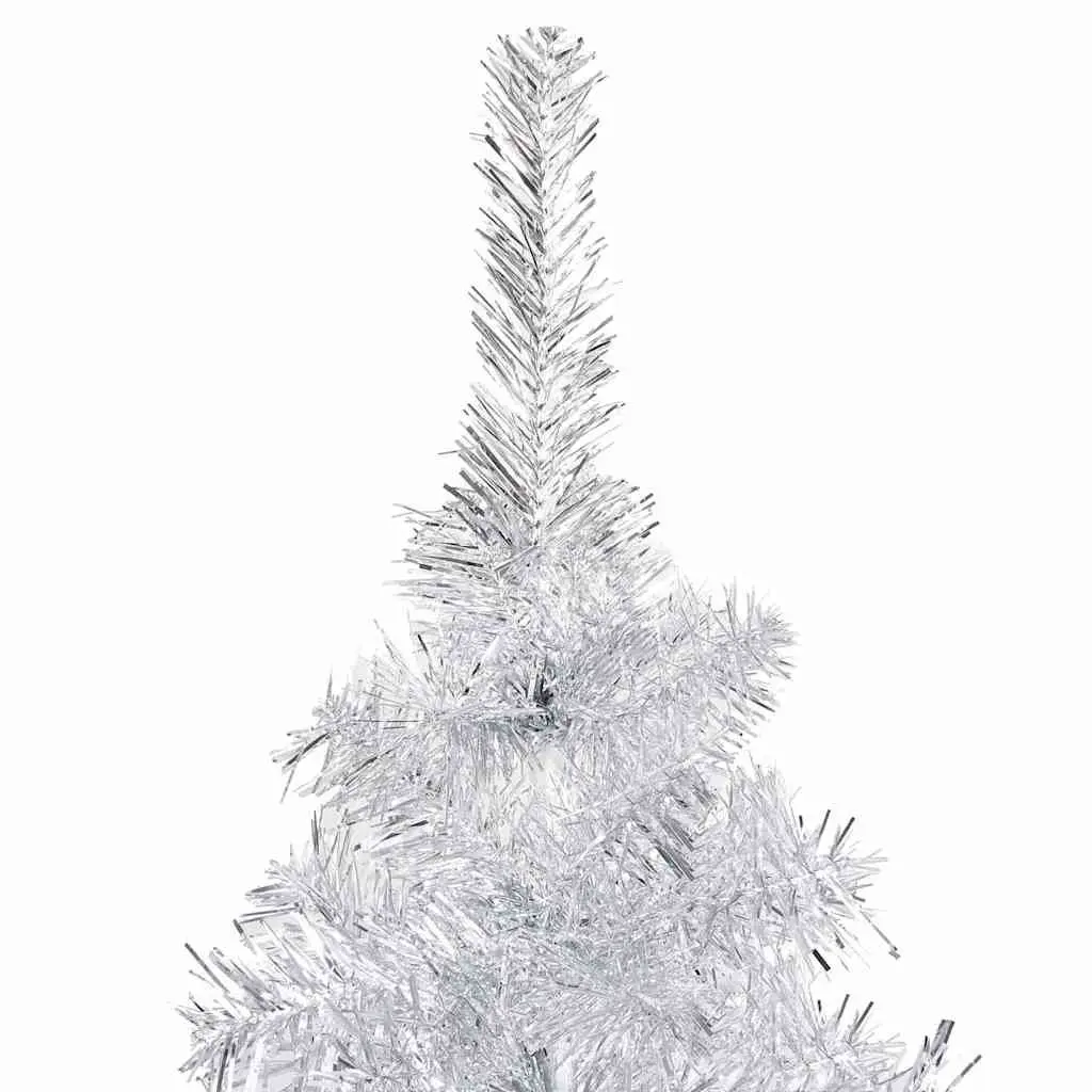 240cm Silver Artificial Pre-lit Christmas Tree with LED