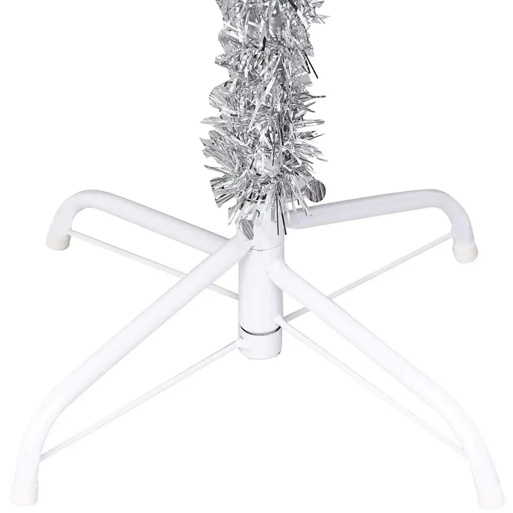240cm Silver Artificial Pre-lit Christmas Tree with LED