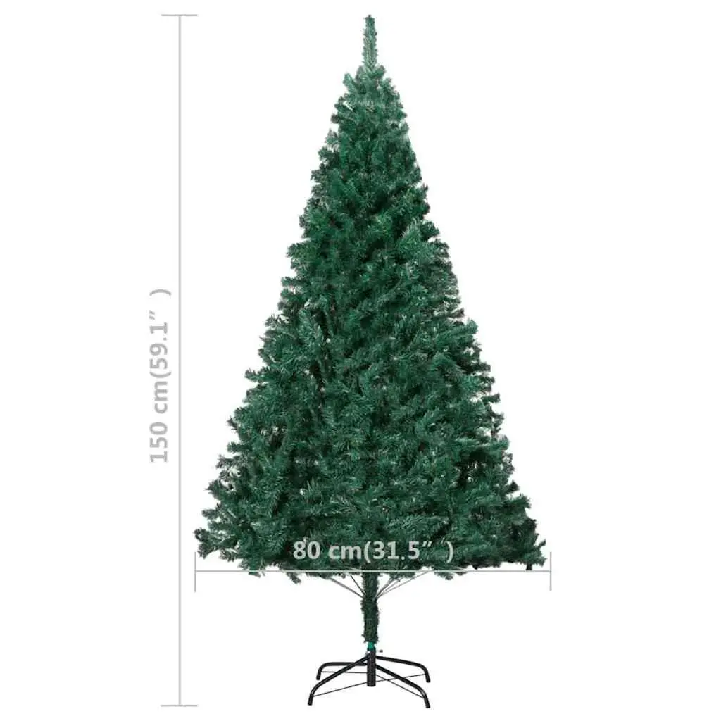 150cm Green Artificial Christmas Tree with Thick Branches