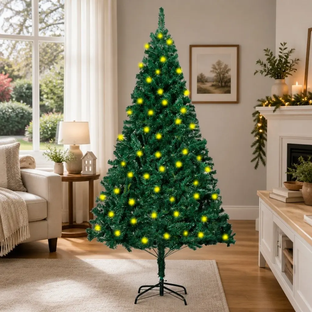 180cm Pre-lit Artificial Christmas Tree in Green