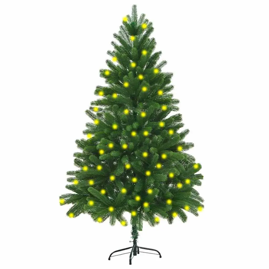 180cm Pre-Lit Christmas Tree with PE Branches and LED Lights