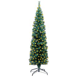 Premium Slim Pre-lit Christmas Tree with Steel Stand 120cm