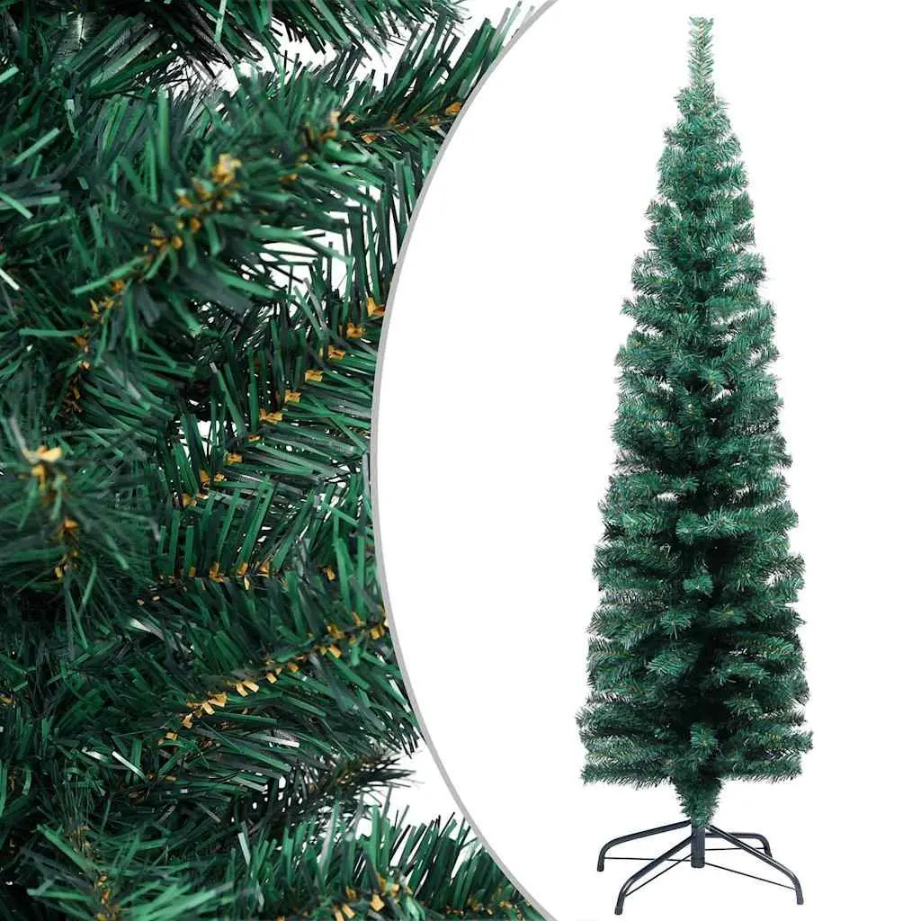Slim Artificial Christmas Tree PVC 150cm Green