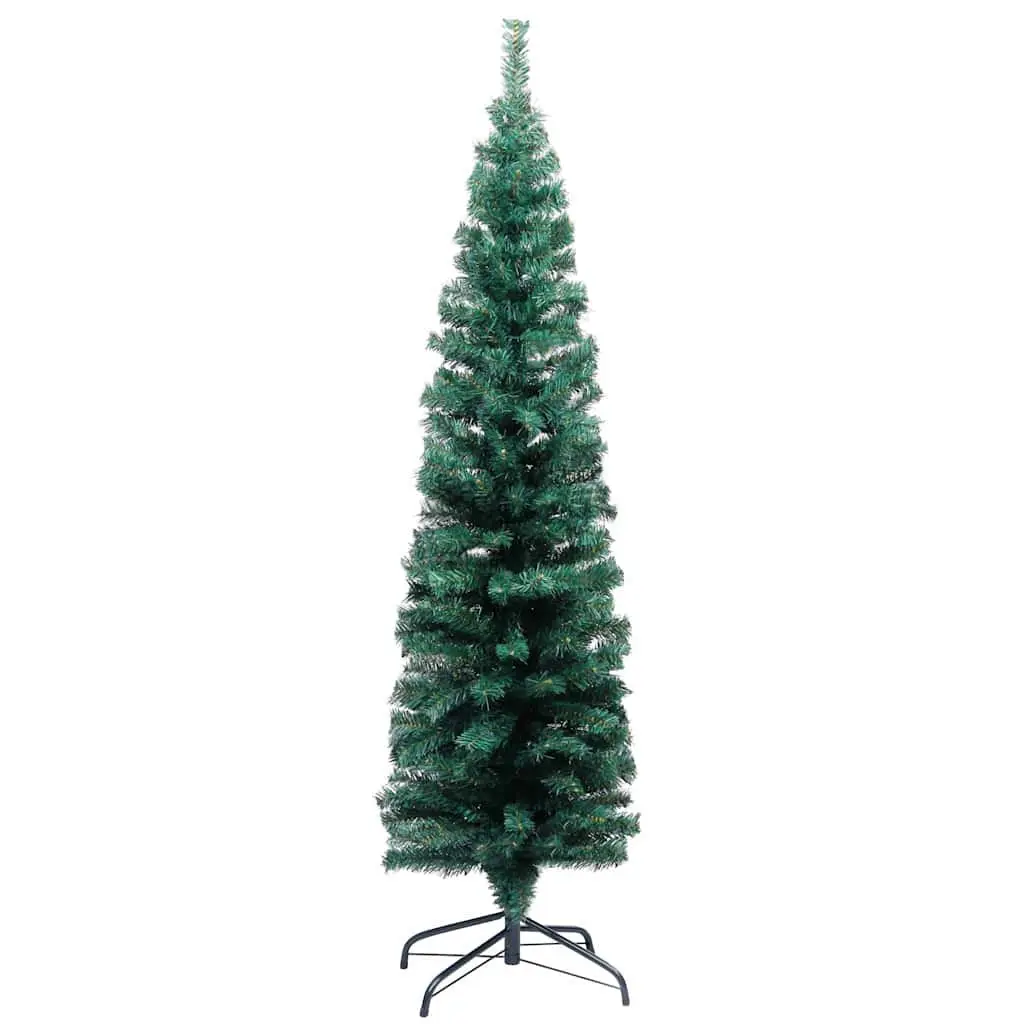Slim Artificial Christmas Tree PVC 150cm Green