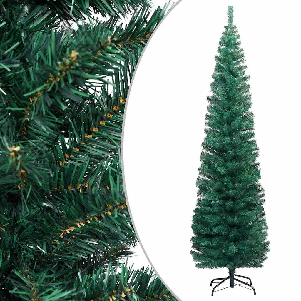 Slim Pre-lit Christmas Tree with Stand 210 cm
