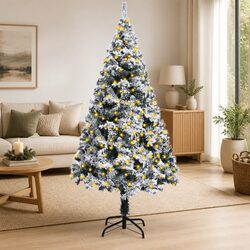 Premium Flocked Snow Artificial Christmas Tree 120cm
