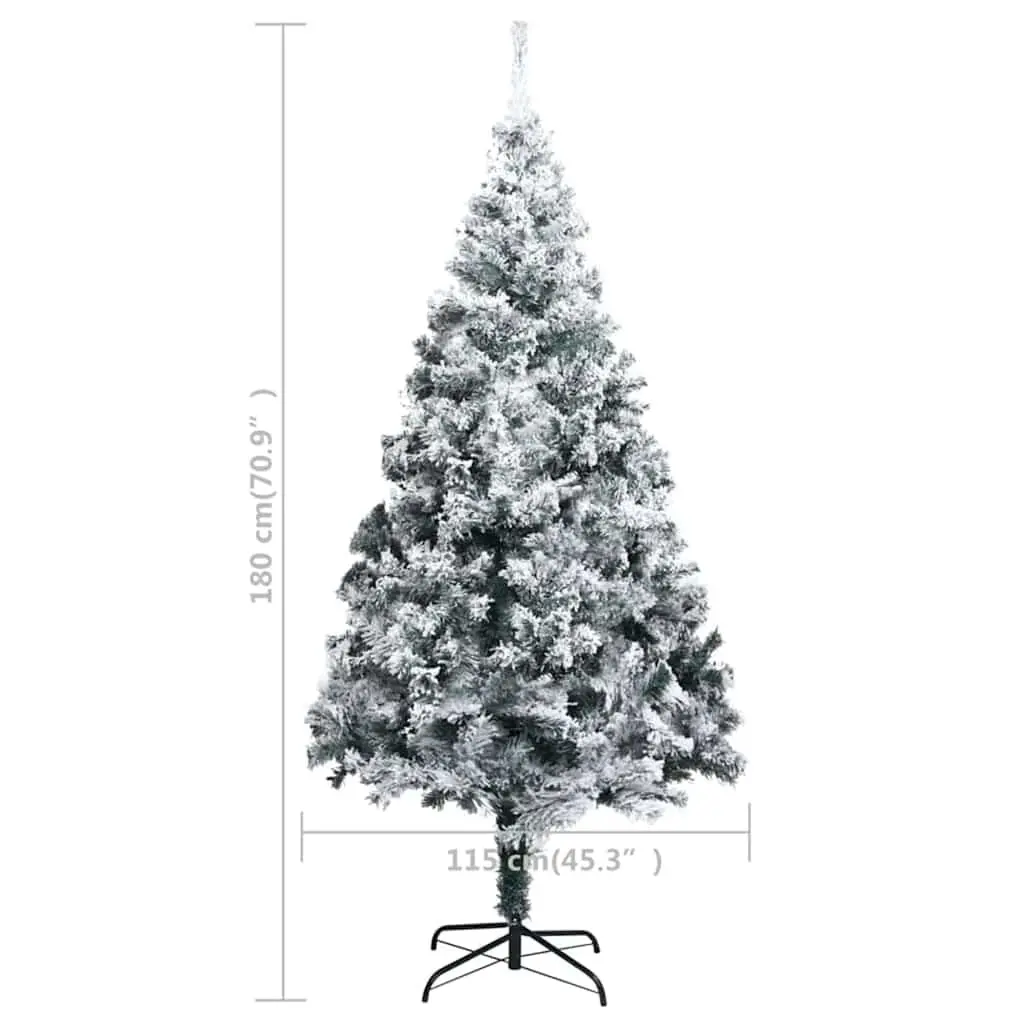 Flocked Snow Artificial Christmas Tree 180cm