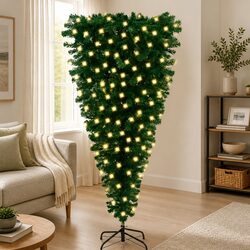 Unique Upside-Down Pre-Lit Christmas Tree Green 180cm