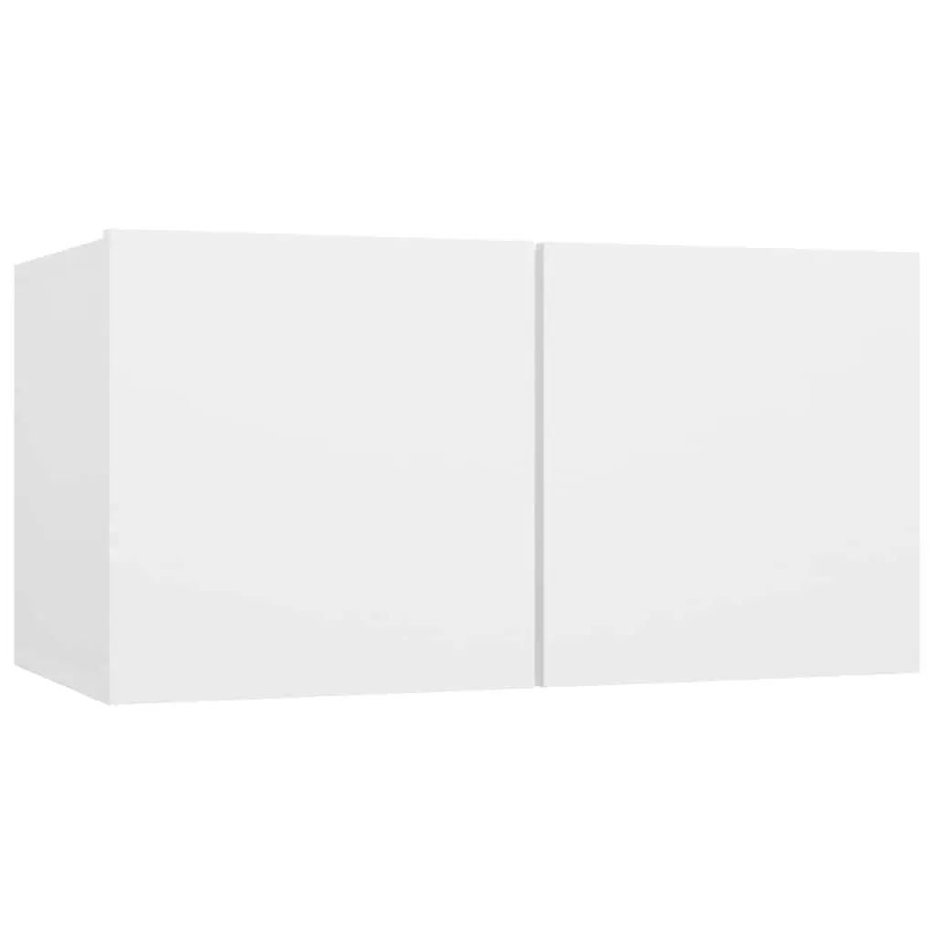 3-Piece Wall-Mounted TV Cabinet Set in White