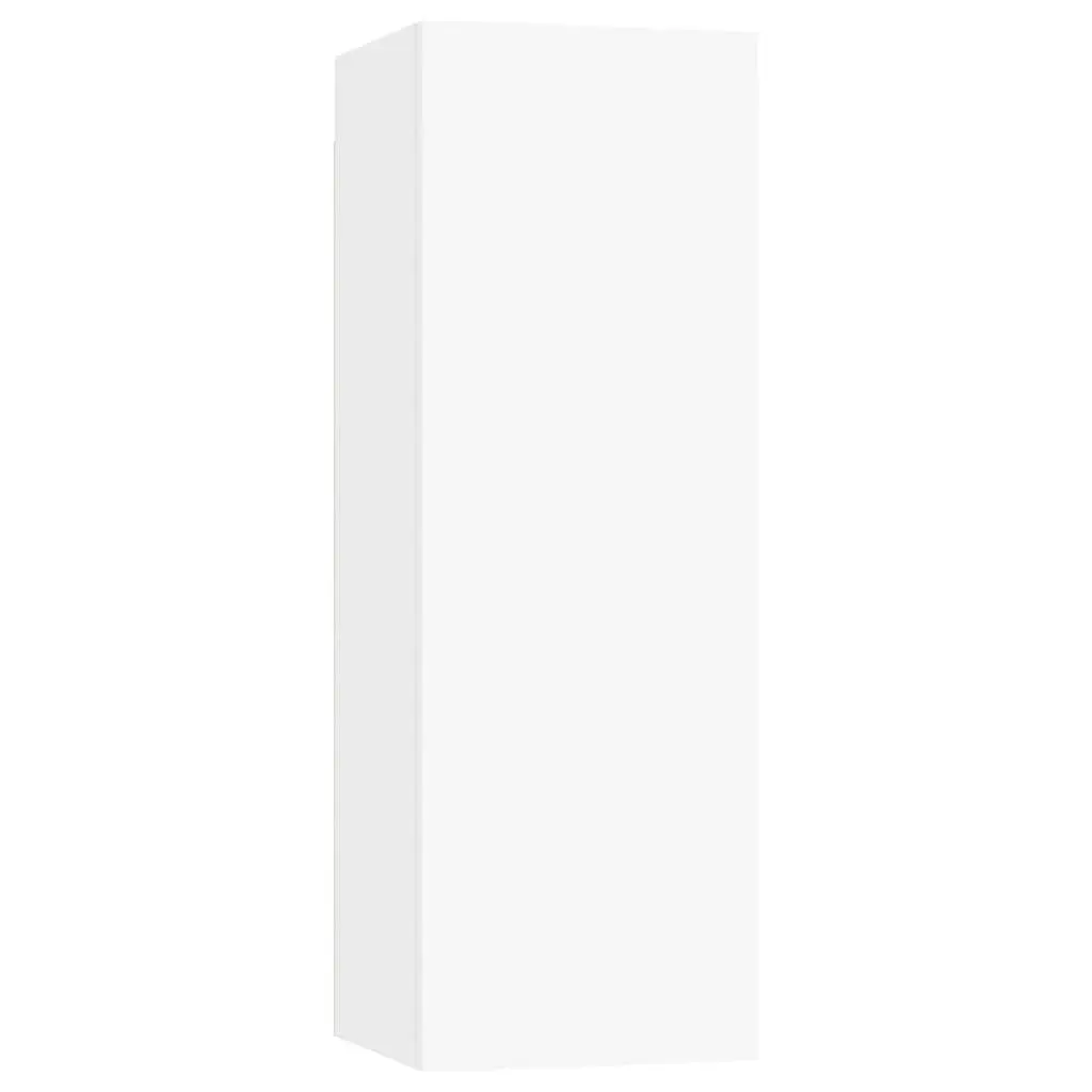 3-Piece Wall-Mounted TV Cabinet Set in White