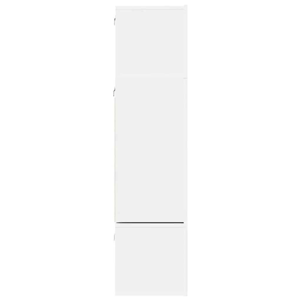 TV Cabinet Set 6 Piece Engineered Wood Wall Mounted Storage Unit White