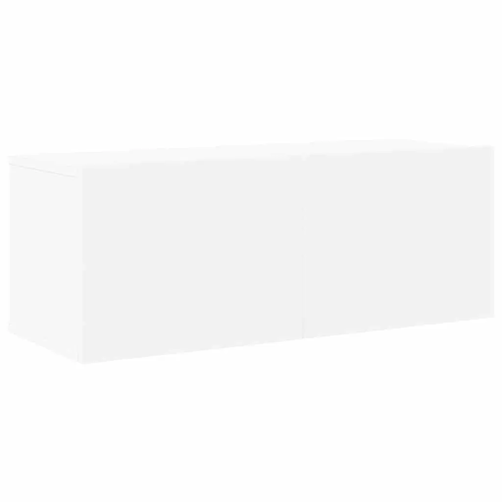 Wall-Mounted TV Cabinet Set 6 Piece White Storage Unit Living Room Furniture