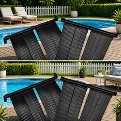Premium Solar Pool Heater Panel Set, 4 Pieces, 80x620 cm