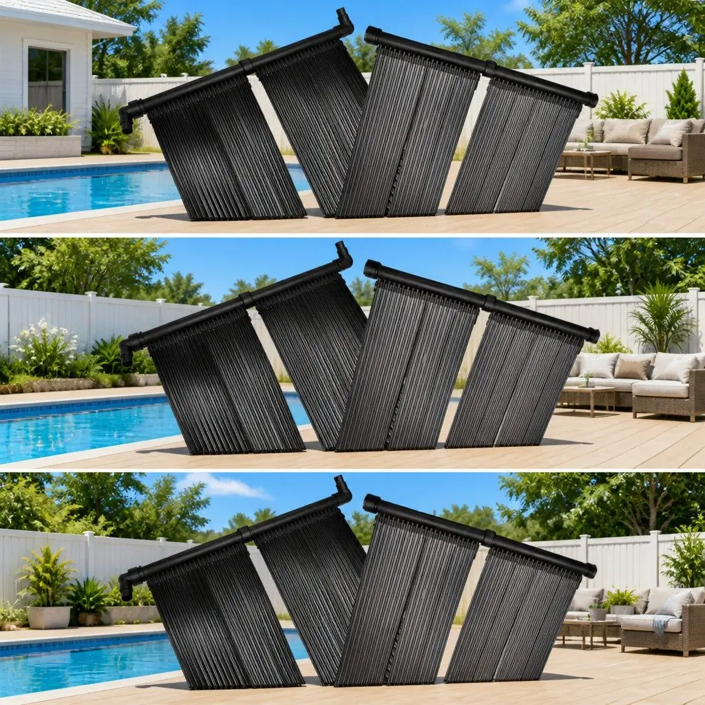 Solar Pool Heater Panel Set 6 pcs 80x620 cm