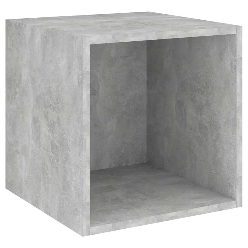 Grey Wall Mounted 4 Piece TV Cabinet Set