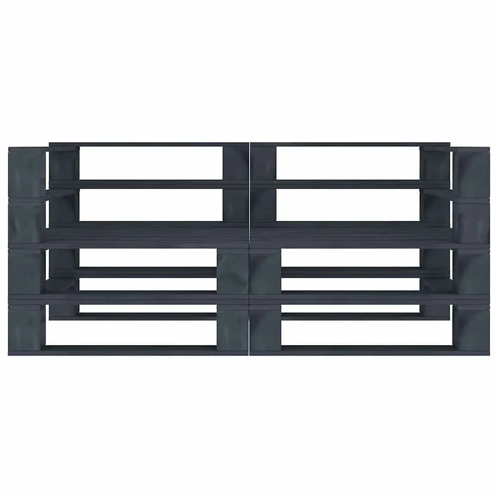 Grey Wooden Pallet Sofa for Outdoor Spaces