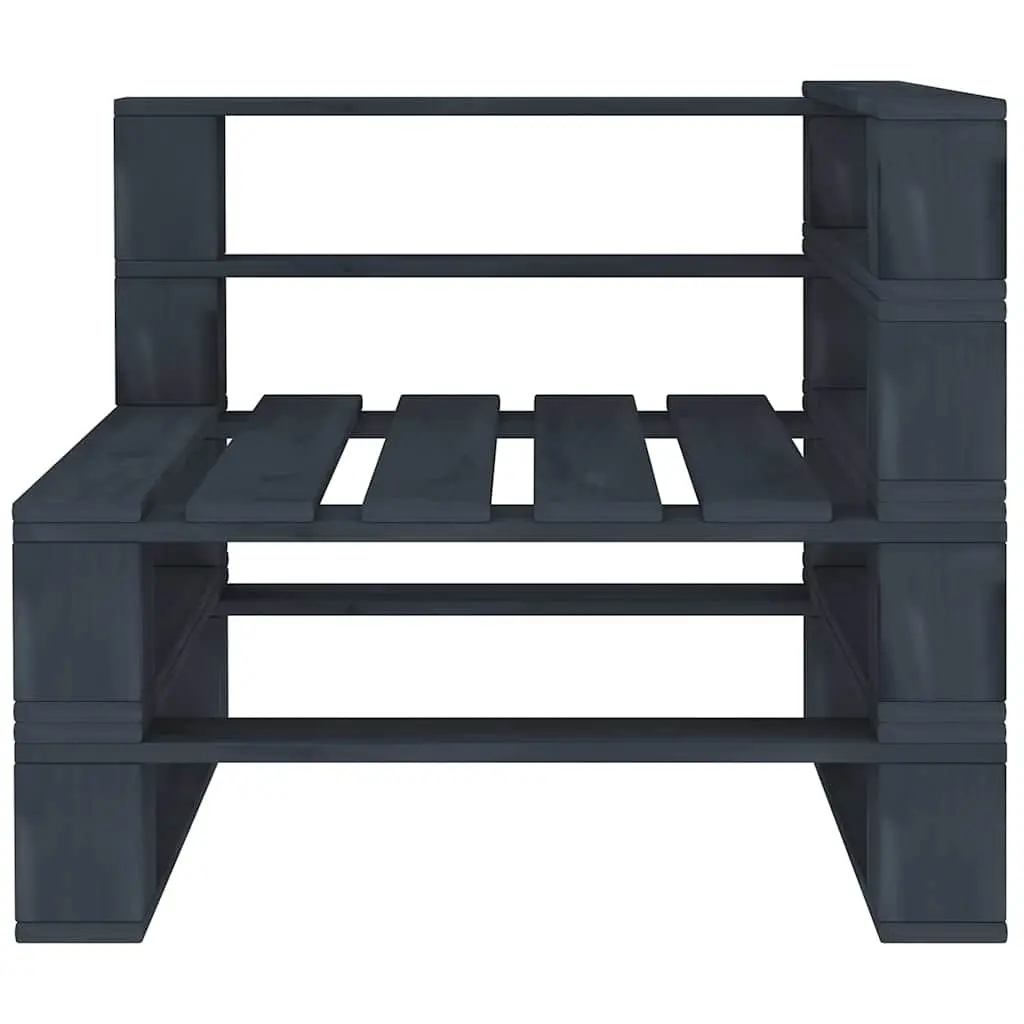 Grey Wooden Pallet Sofa for Outdoor Spaces