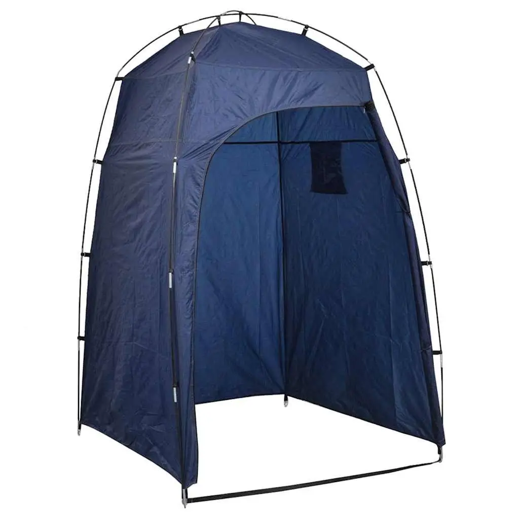 Portable Camping Toilet Tent Set Fiberglass 10L Blue
