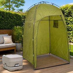 Robust Camping Toilet Shower Tent with 10L Freshwater Tank