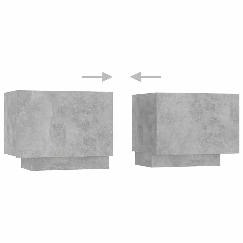 TV Cabinet RGB LED Lights Grey Modern Media Storage Unit 300 x 35 x 40 cm
