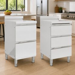 Durable Stainless Steel Commercial Kitchen Storage Cabinet 50x60x96 cm