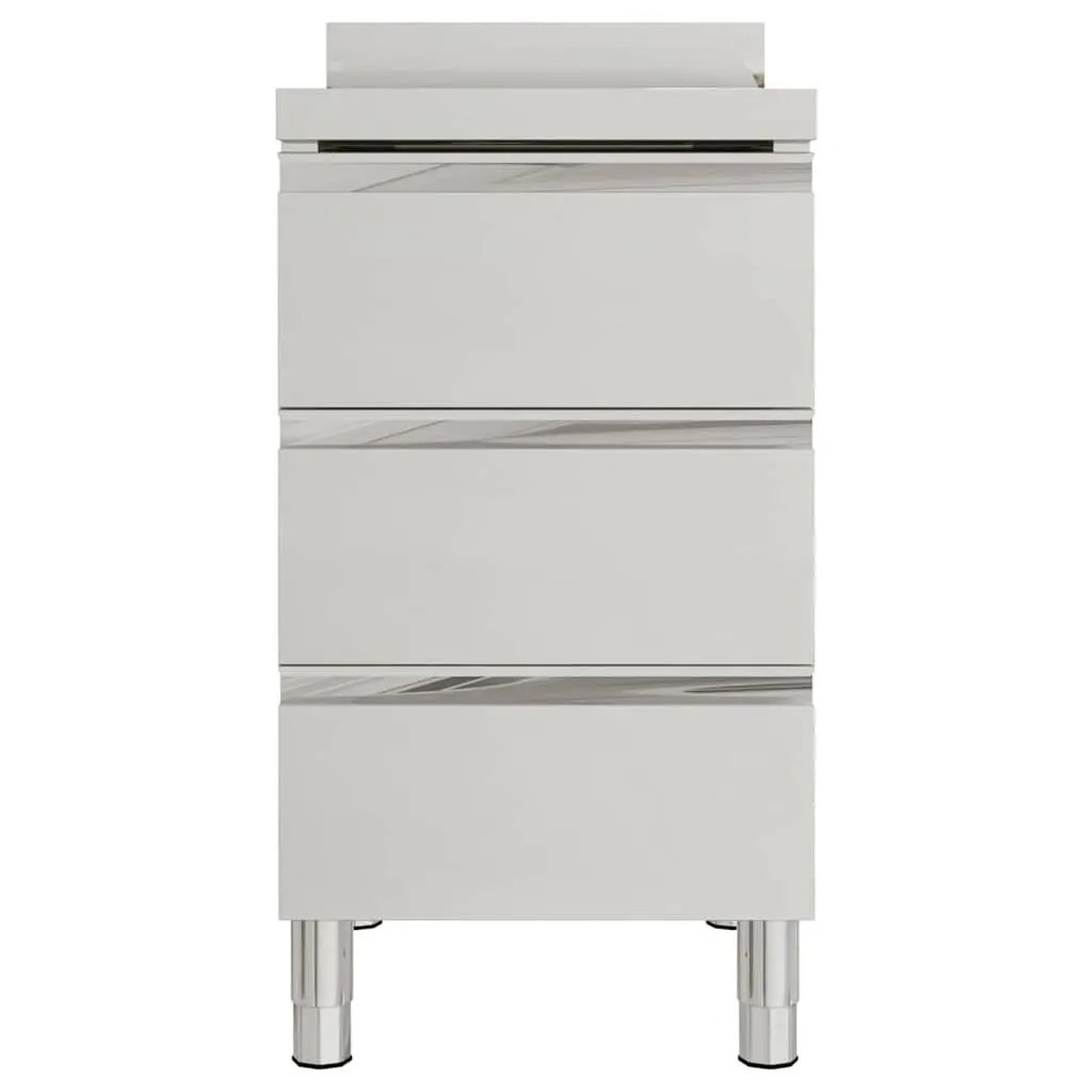 Commercial Kitchen Cabinet Stainless Steel 50 x 60 x 96 cm with 3 Drawers