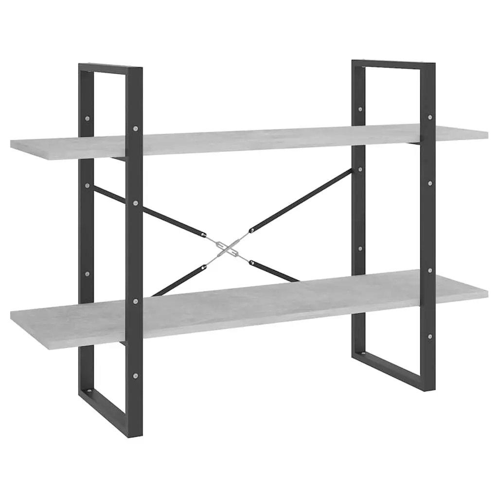5-Tier Grey Book Cabinet with Durable Metal Frame