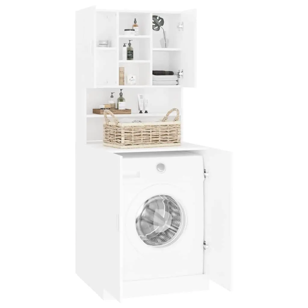 White Washing Machine Cabinet for Storage