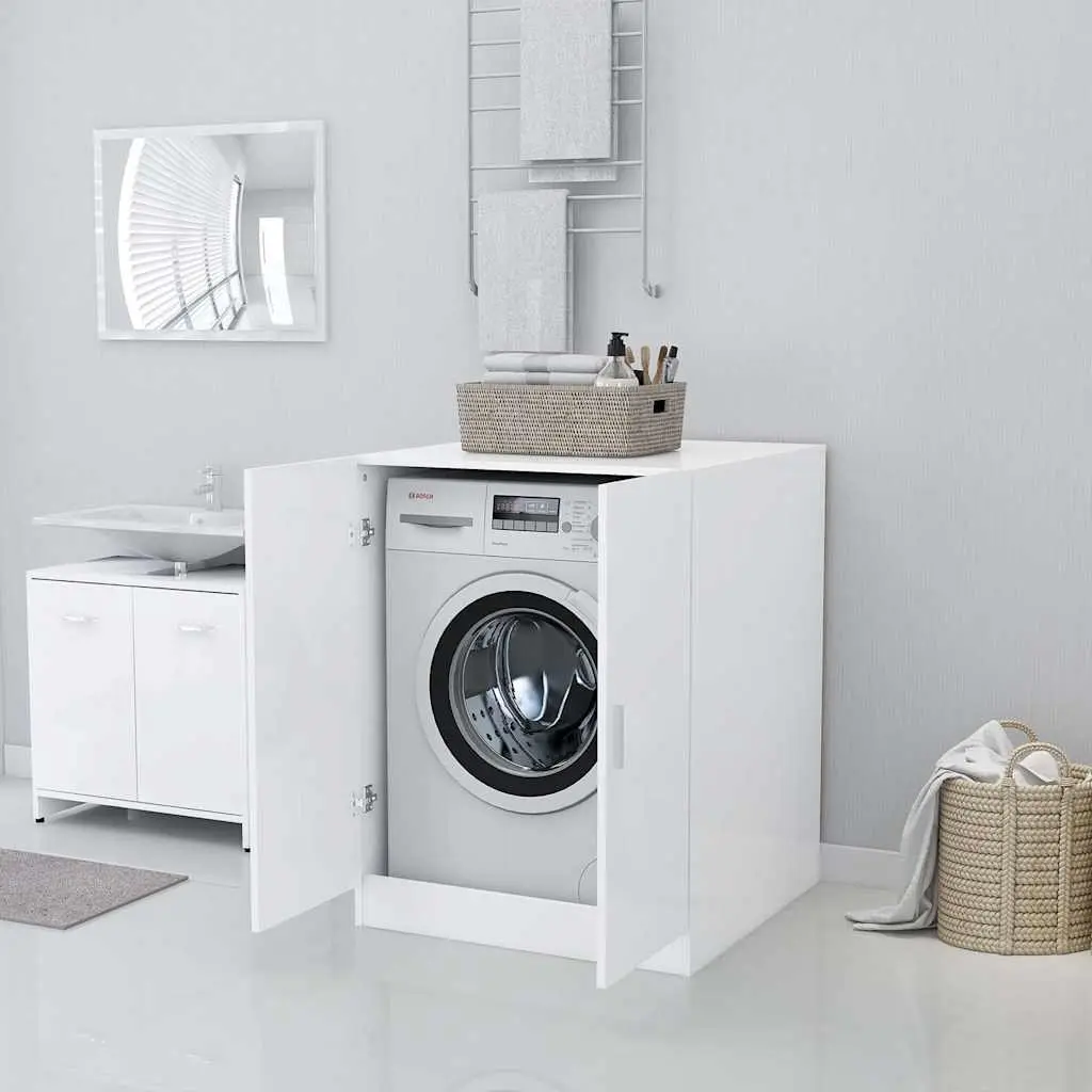 White Washing Machine Cabinet for Storage