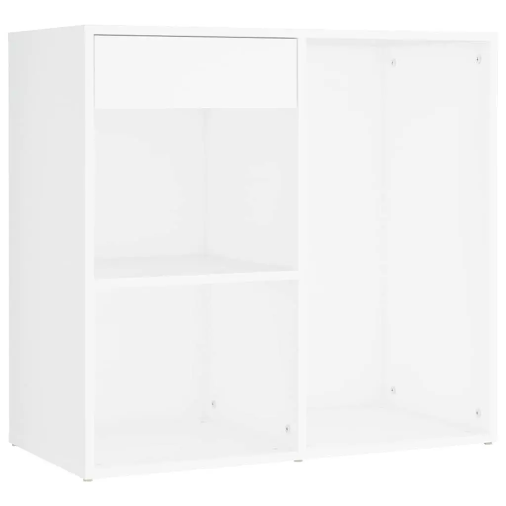 Dressing Table Engineered Wood White LED Mirror