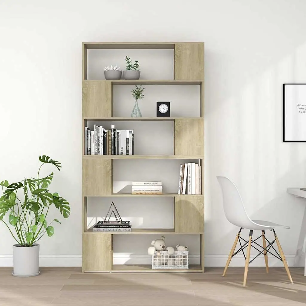 Book Cabinet Room Divider Shelving Unit Storage Organizer Brown Standing