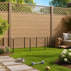 Durable Outdoor Dog Kennel 3m² Black Steel Wire Enclosure