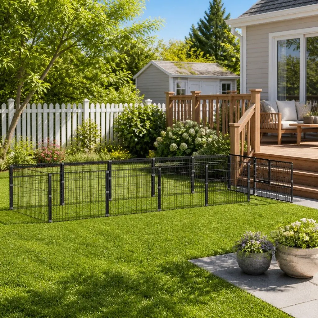 Steel Wire Mesh Dog Kennel with Lockable Door