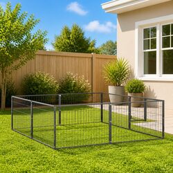 Premium Outdoor Dog Kennel with Steel Wire Mesh and Lockable Latch