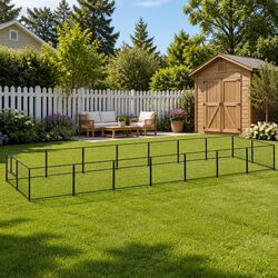 Sturdy 14 m² Outdoor Dog Kennel with Lockable Door