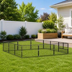 Large Steel Dog Kennel 9m² with Lockable Door